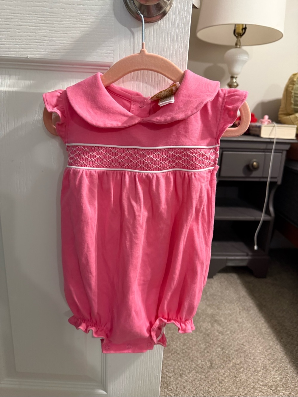 The Beaufort Bonnet Company Pink Smocked Bubble One-Piece